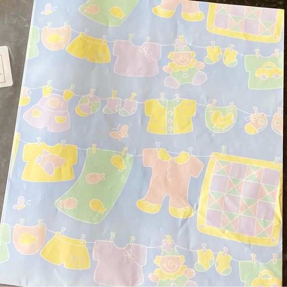 Vintage CURRENT Baby Themed Gift Wrap - Picture 1 of 6
